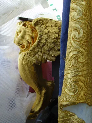 Traditional gold leaf gilding