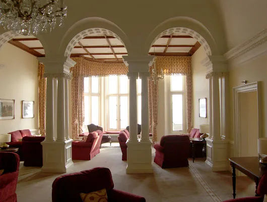 Mortar repairs and shelter coat to music room