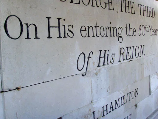 Lettercut plinth repainted